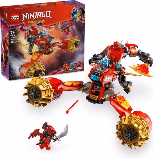 LEGO Ninjago Mech Storm Rider di Kai, Set di Costruzione Rosso con Veicoli e Personaggi