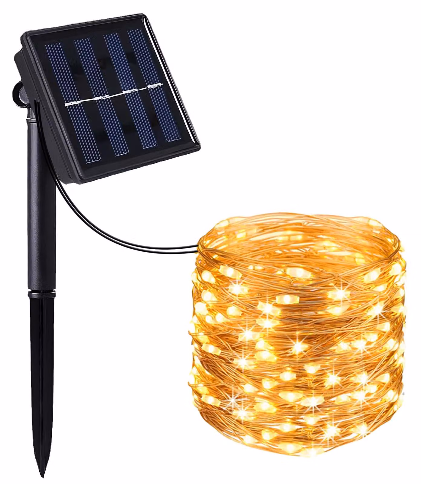 Catena luminosa per esterni, 11 metri, luce giallo caldo, 60 LED