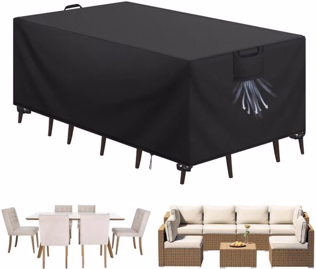 Azomor: copertura protettiva e impermeabile per mobili da giardino con protezione anti-UV e resistenza alle intemperie invernali