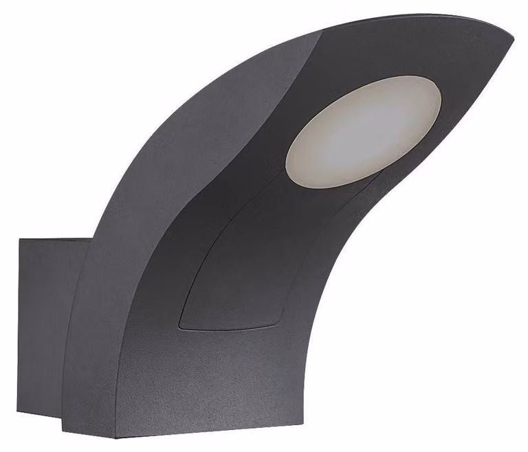 Lampada da parete esterna, antracite/grigio, design moderno, 6W, 230V, metallo