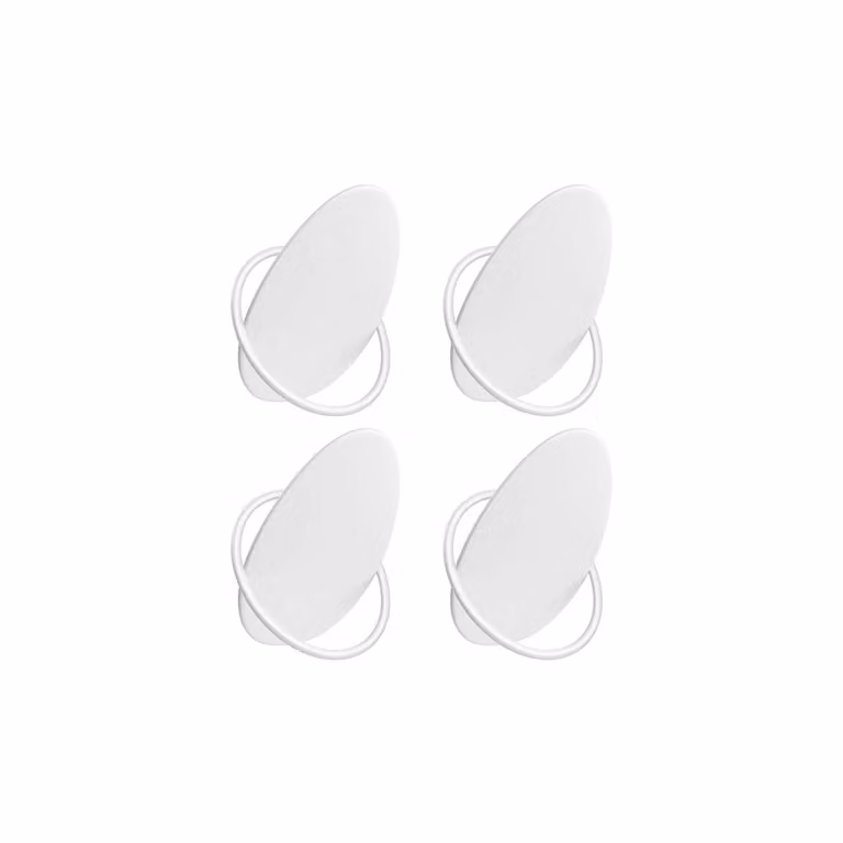 Ganci Appendiabiti 4 Pezzi Ognuno Regge 5 kg, Bianco Perla
