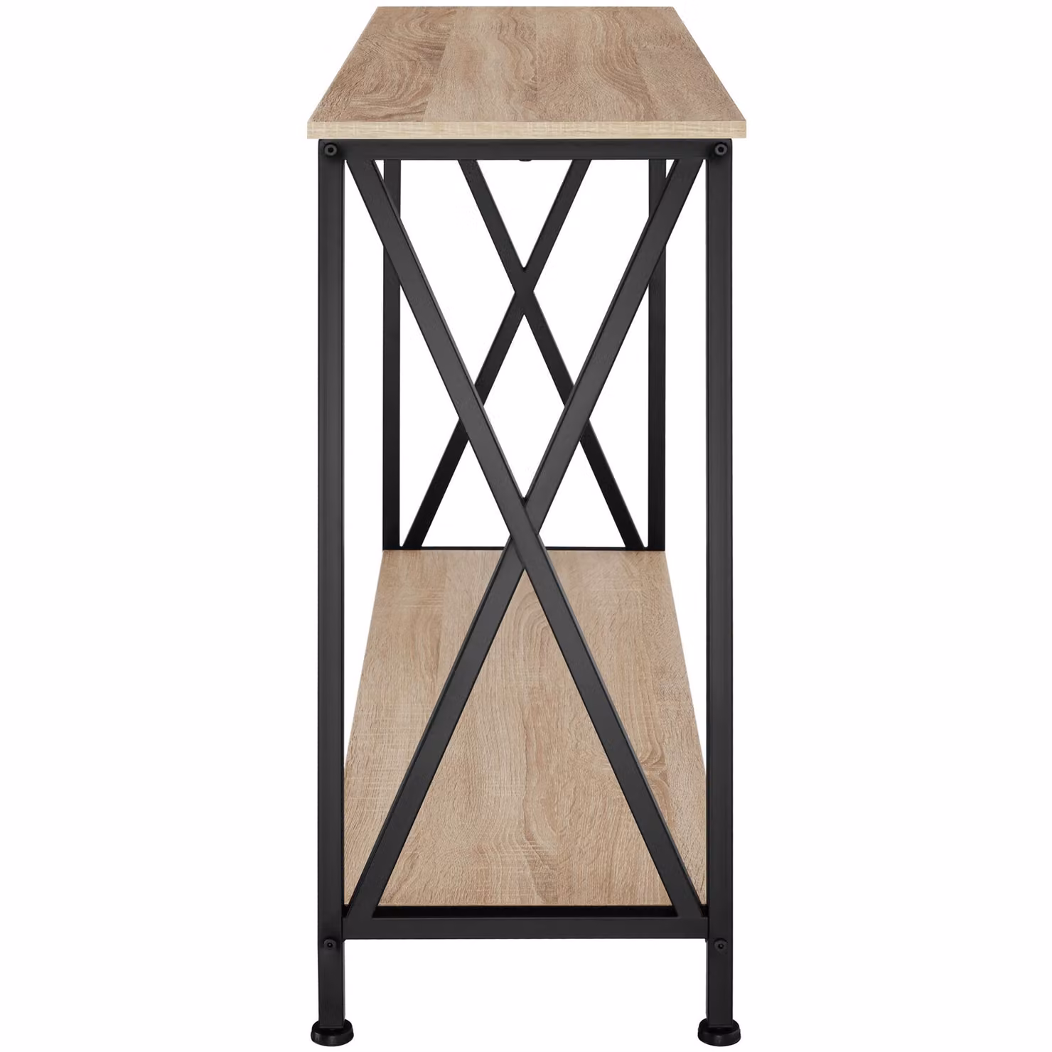 Tavolo console Tacoma tectake in stile industriale, rovere e nero, L/P/H: 100 x 35 x 80,5 cm – 3