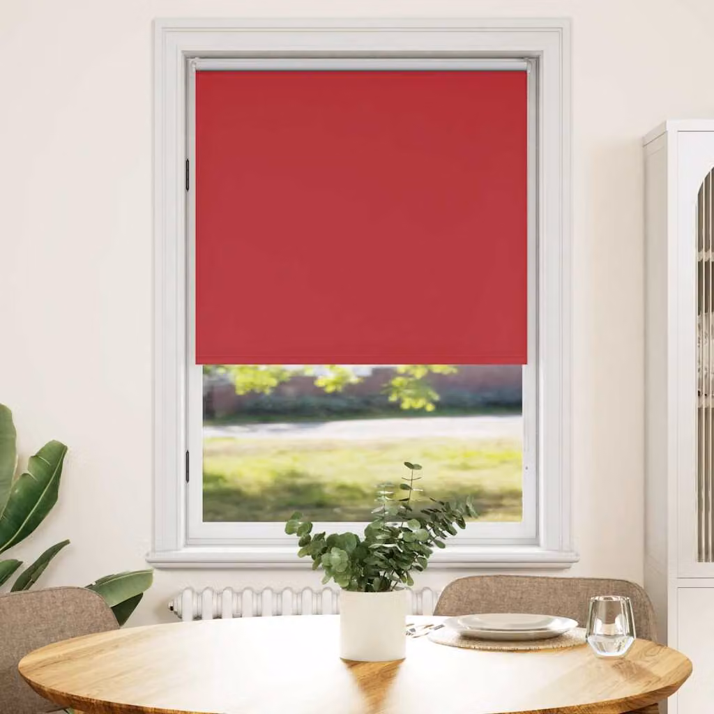 Tenda a rullo oscurante termoisolante vidaXL in poliestere, colore rosso, L: 80 cm, H: 175 cm