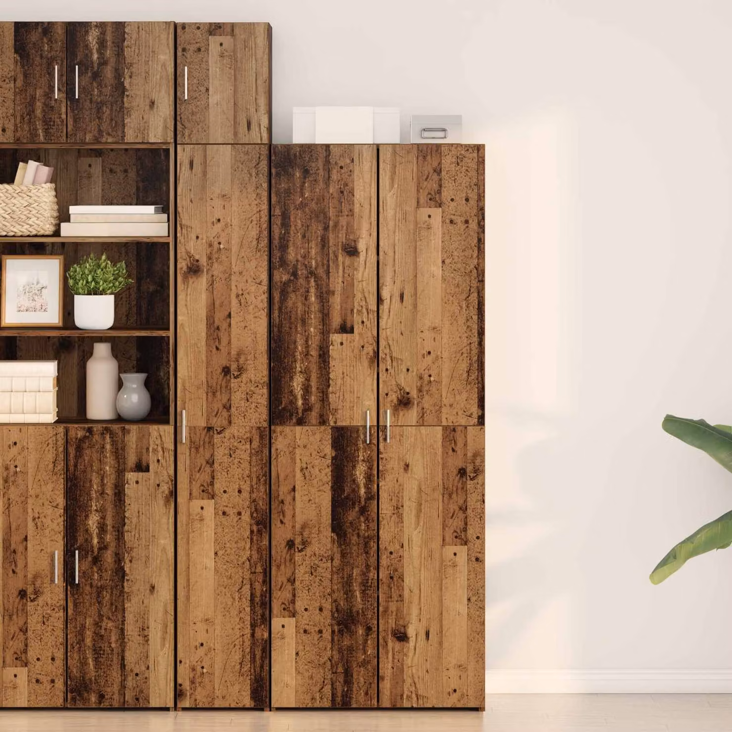 Credenza moderna vidaXL in legno e MDF color marrone L 70 cm, P 42,5 cm, H 185 cm
