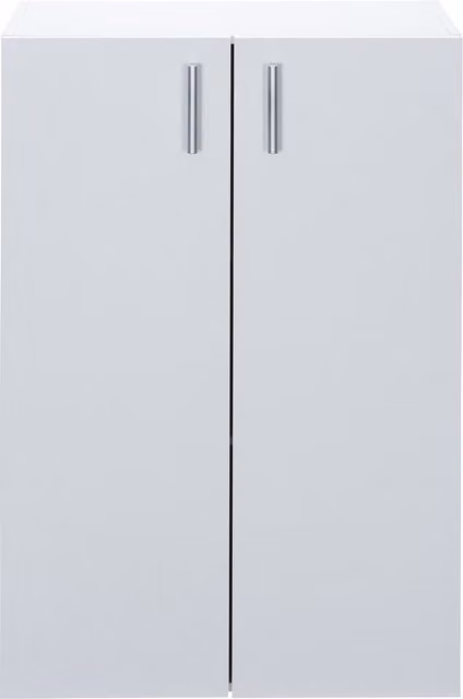 Armadietto per documenti Casaria® Vela bianco con 3 ripiani regolabili H: 115,5 cm, L: 60 cm, P: 30 cm