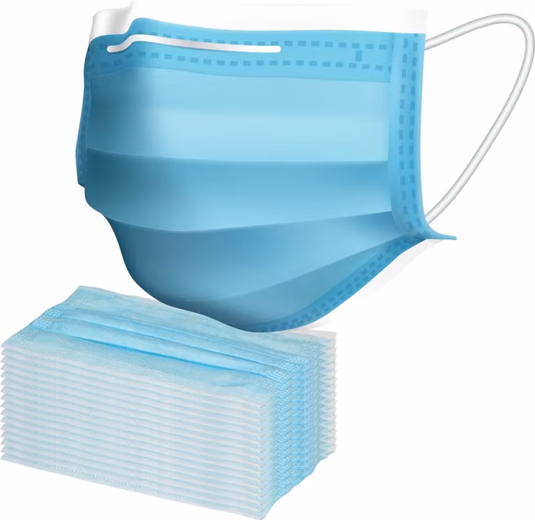 ECD Germany 1000x maschera facciale monouso a 3 strati blu