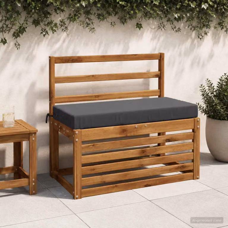 Cuscino per panchina vidaXL SOEST moderno in poliestere con rivestimento rimovibile e resistente ai raggi UV, colore antracite