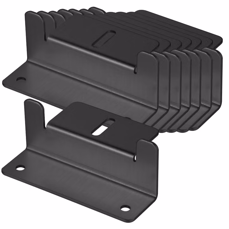 Supporti angolari a Z per pannelli fotovoltaici, 8 pezzi, 100 mm, alluminio nero