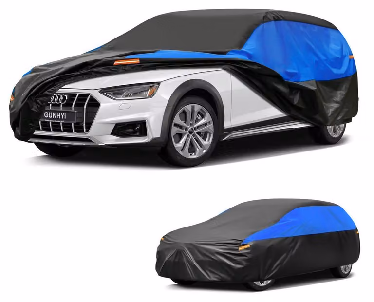 Copertura impermeabile e traspirante per auto, compatibile con Audi A4 Avant, disponibile nei colori nero e blu
