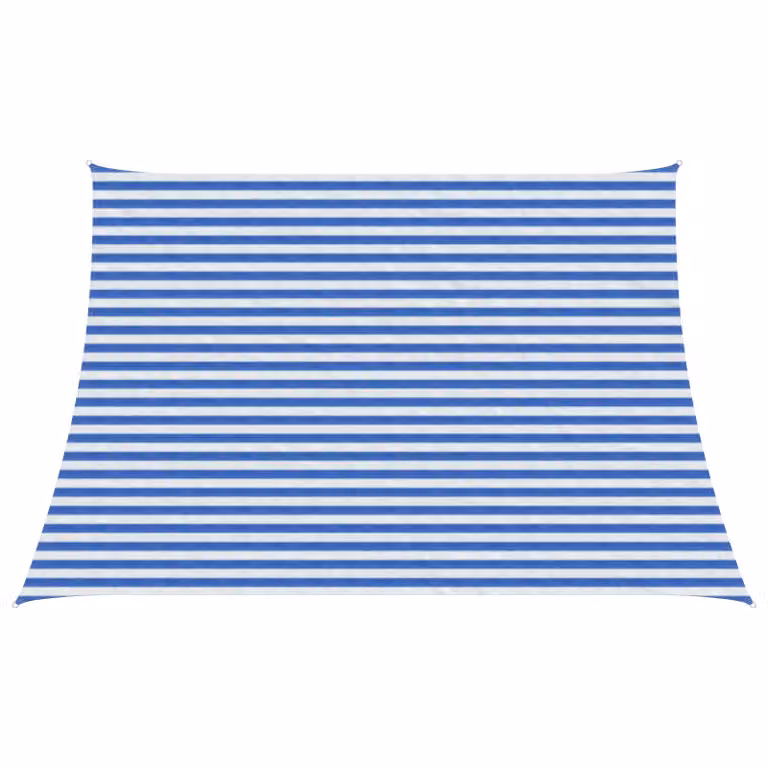 Telo Ombra Rettangolare vidaXL in HDPE Blu e Bianco 4 x 5 m