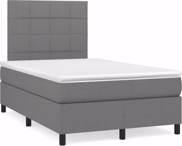 Letto Ibrido vidaXL con Struttura in Legno di Pino e Materasso Grigio e Bianco L/P/H: 120 x 200 x 193 cm