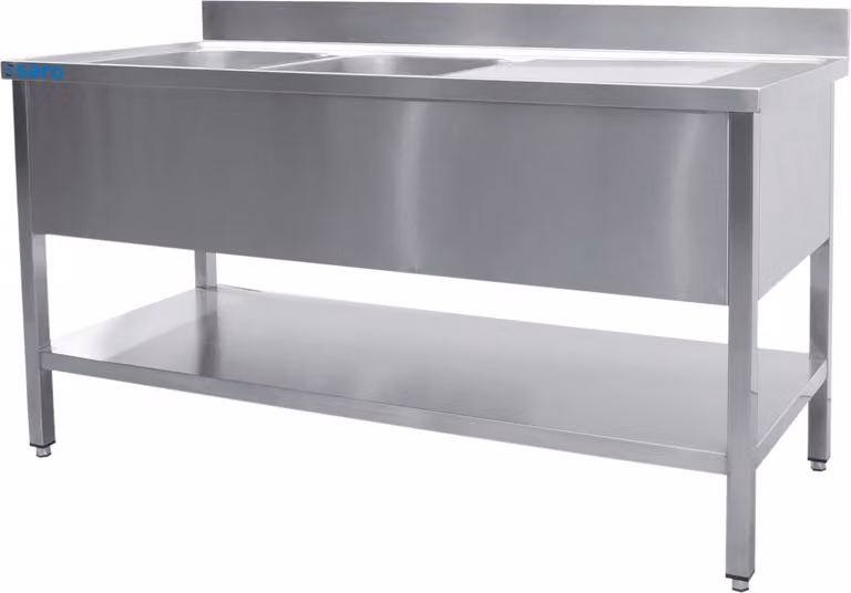 Mobile lavabo Saro con 2 vasche, lato sinistro - L 1400 x 700 mm
