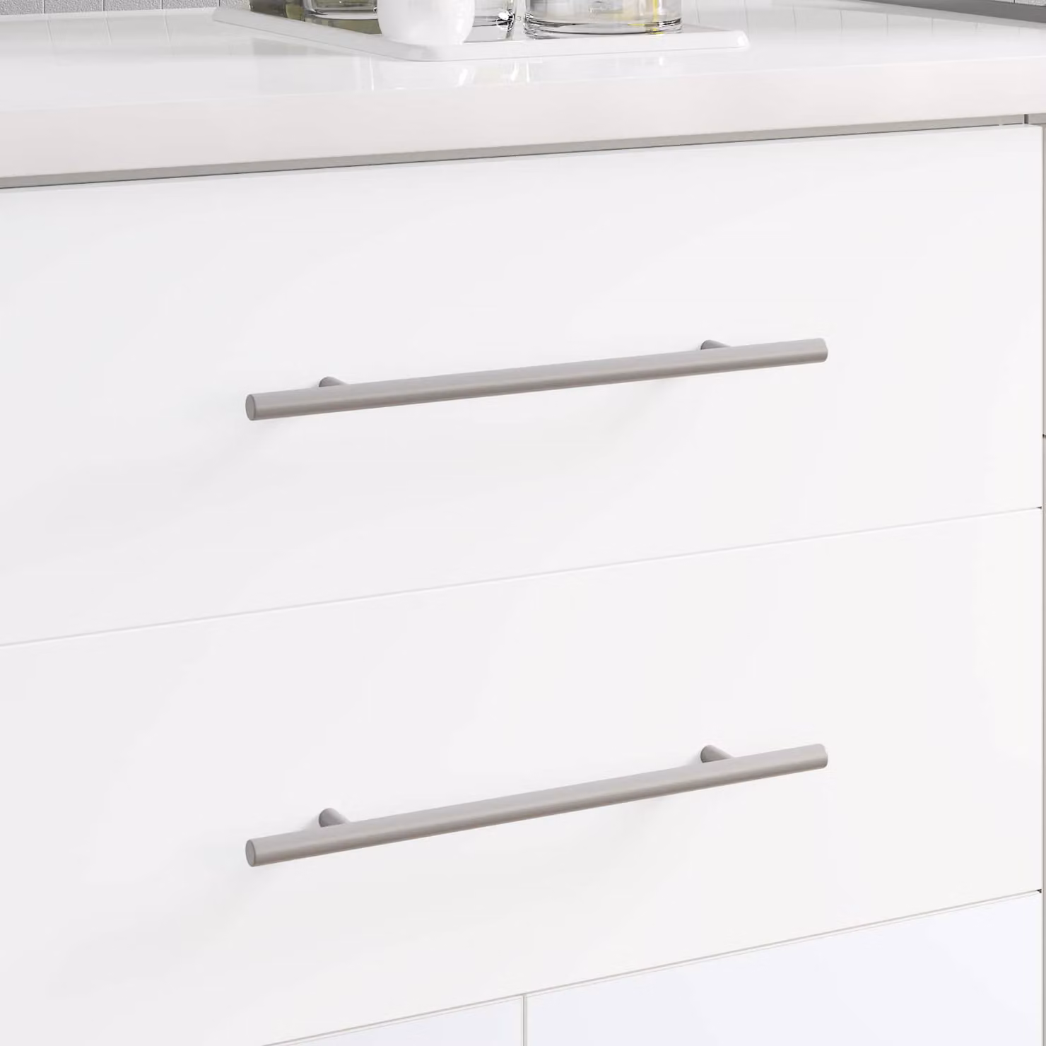 Set di 12 maniglie a barra vidaXL in acciaio inossidabile lucido, colore argento, lunghezza 300 mm