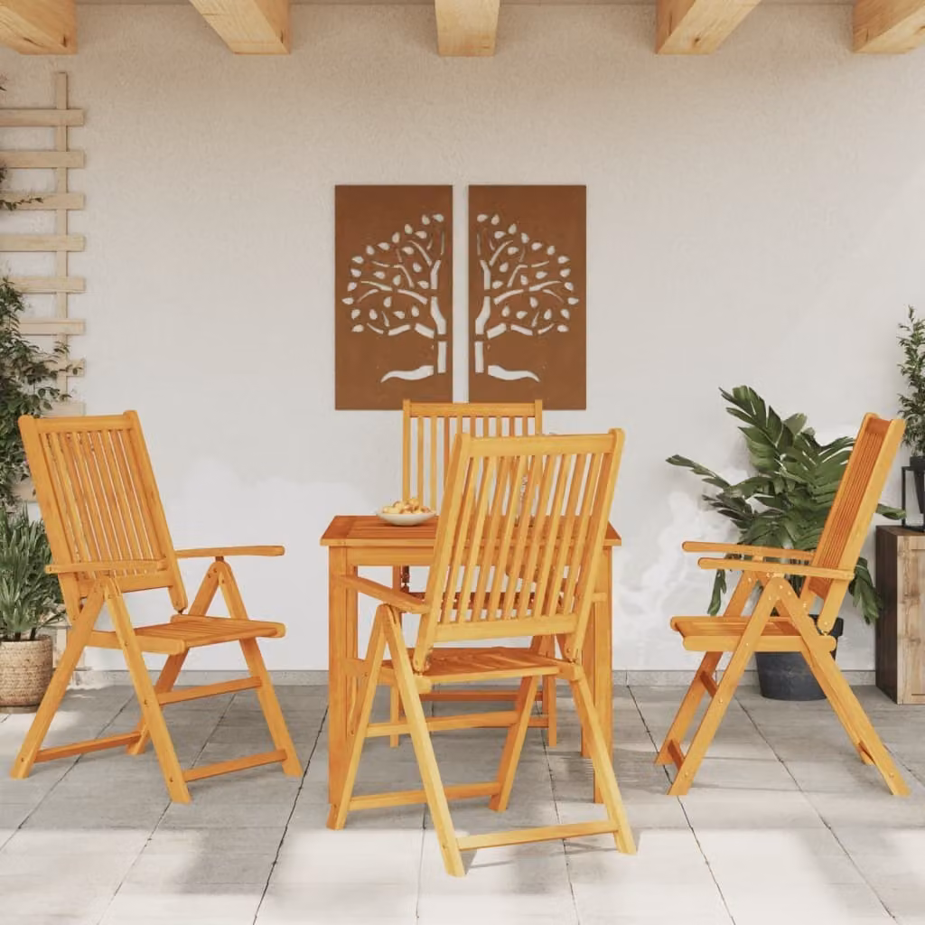 Maison Exclusive - Set da Pranzo per Giardino 5 pz 85x85x74 cm in Legno Massello di Acacia