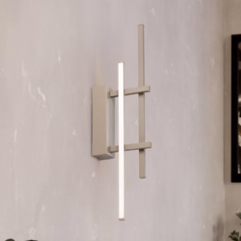 EGLO Applique da parete TREPILIANO, Crema / Ambra, Soggiorno / Sala da pranzo, Metallo, Applique
