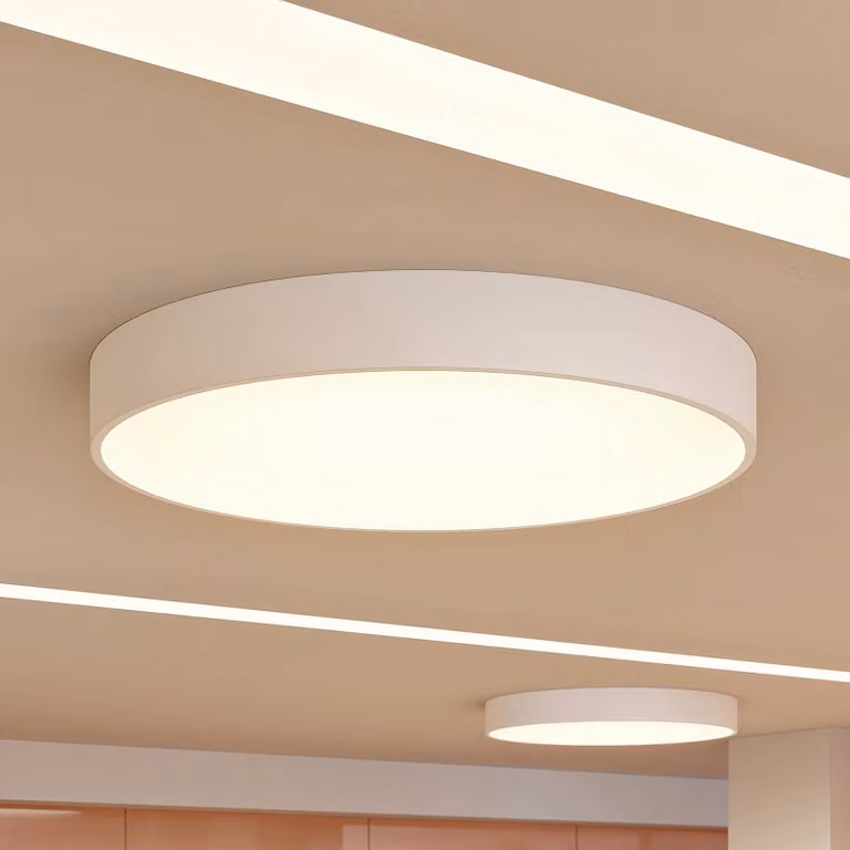 Plafoniera a LED Noabelle Arcchio, dimmerabile, Bianco / Opale, Cucina, Metallo, Moderno, Plafoniera LED