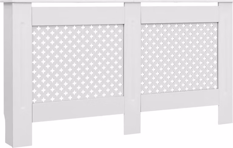 Copertura per Radiatore Bianca 152x19x81,5 cm in MDF