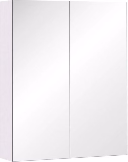 Cassettiera per bagno - Specchio - Scomparto regolabile - Bianco - 60x75 cm