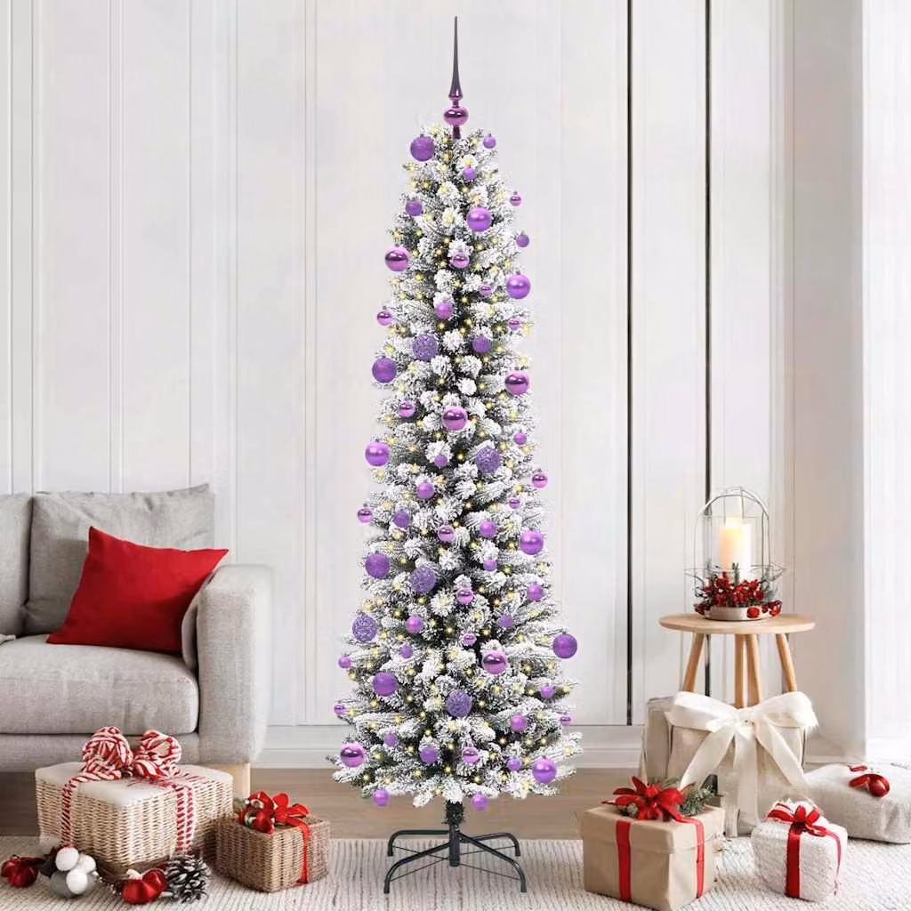 Maison Exclusive - Albero di Natale artificiale, colore bianco, altezza 210 cm