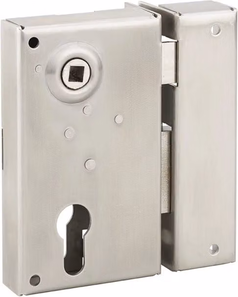 Cassa serratura CP THIRARD in acciaio inox color argento, lato destro, L: 7,3 cm, H: 12,5 cm – 1