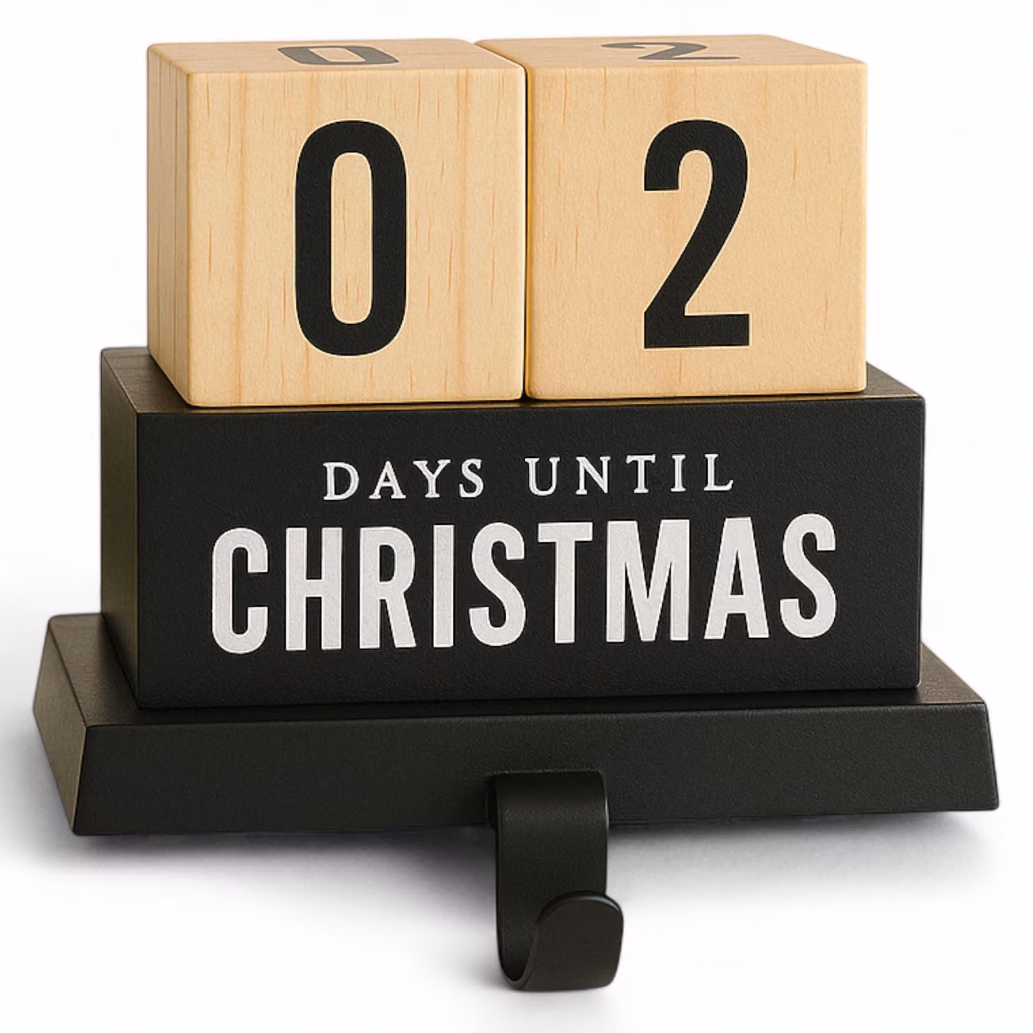 Calendario dell'Avvento a conta giorni - Decorazione in legno/ferro - 12,5 x 9,5 cm - Stile nostalgico/atmosfera natalizia - Funzionalità intelligente - Adatto a bambini e adulti - Calendario di Natale
