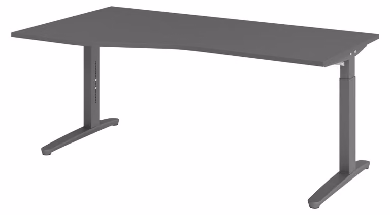 Scrivania bümö Serie XB - Decorazione: grafite, struttura: grafite, dimensioni: 180 x 100 cm