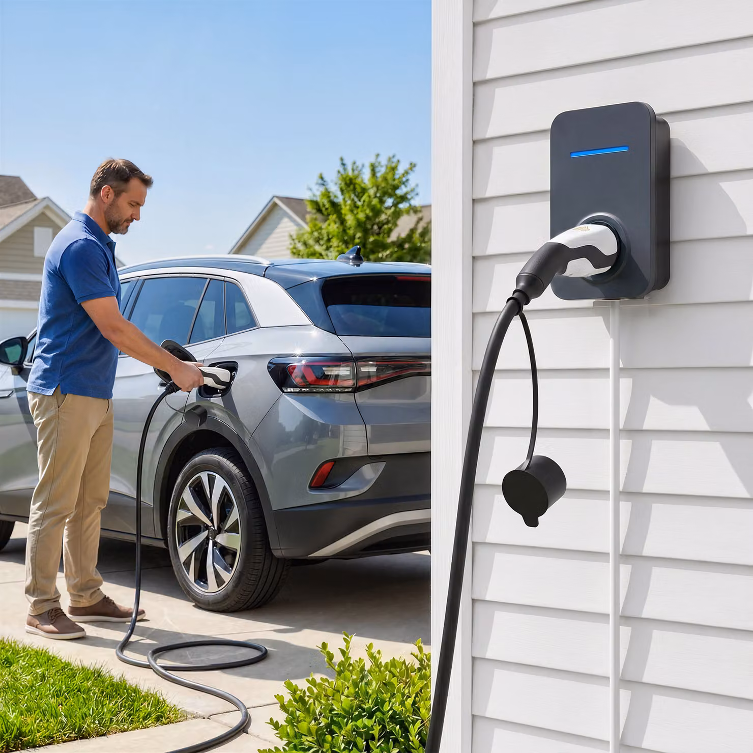 Cavo di ricarica per auto elettriche HOMCOM Tipo 2 11 kW 16 A Lunghezza: 5 m – 2