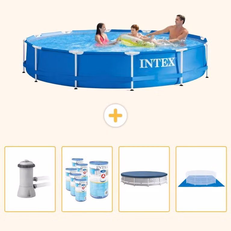 Piscina fuori terra a struttura - 366x76 cm - 5 pezzi - Modello SCB88