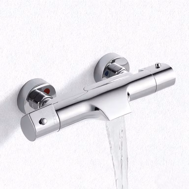 Rubinetto miscelatore per vasca da bagno a cascata, 150 mm, cromo, con 2 uscite