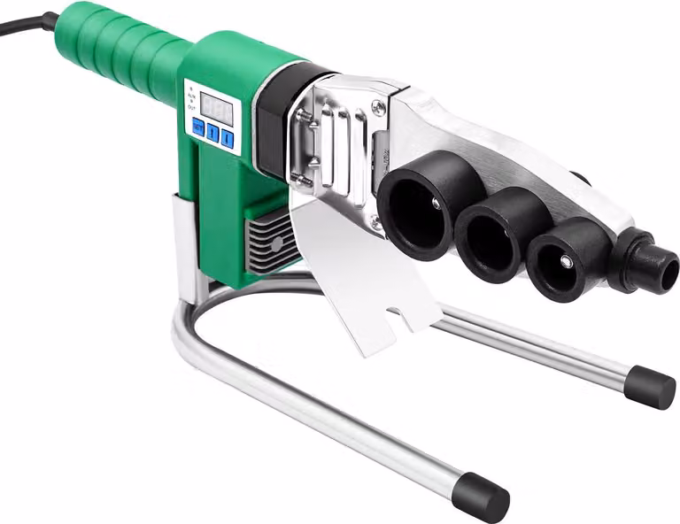 Saldatrice per tubi in plastica PPR/PE/PP - Saldatrice per tubi - 1500 W - Punte riscaldanti da 20/25/32 mm - Display a LED - Temperatura regolabile da 25 a 385 °C - Spina UE da 220 V