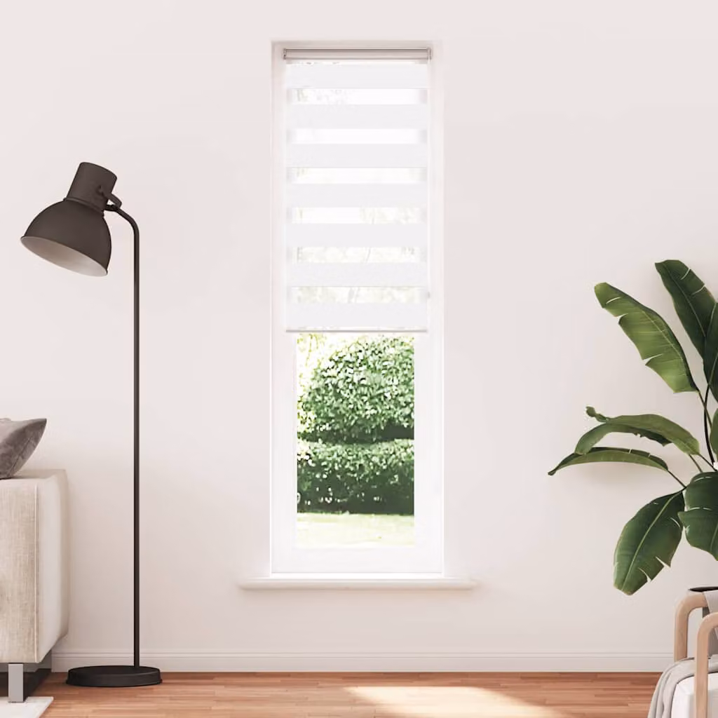 vidaXL Tenda a Rullo Zebra Larghezza Tessuto 55,9 cm Poliestere