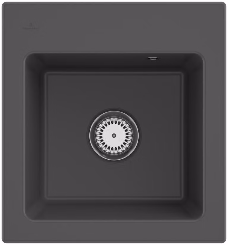Lavello da cucina Villeroy&Boch, lavello da cucina Subway 45 XS Graphite 475x510mm, larghezza base 45cm