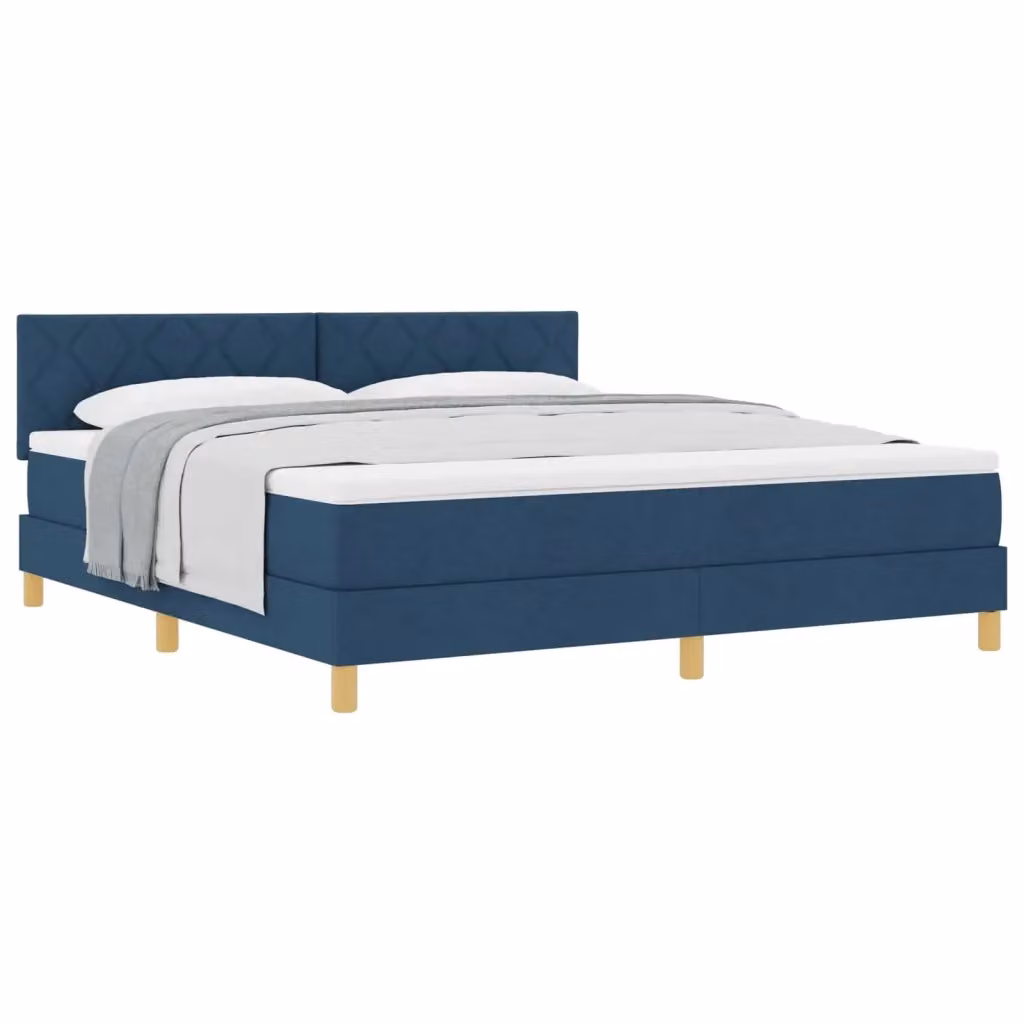 Letto ibrido con testiera e cuscino vidaXL in tessuto blu L/P/H: 180 x 200 x 28 cm – 2