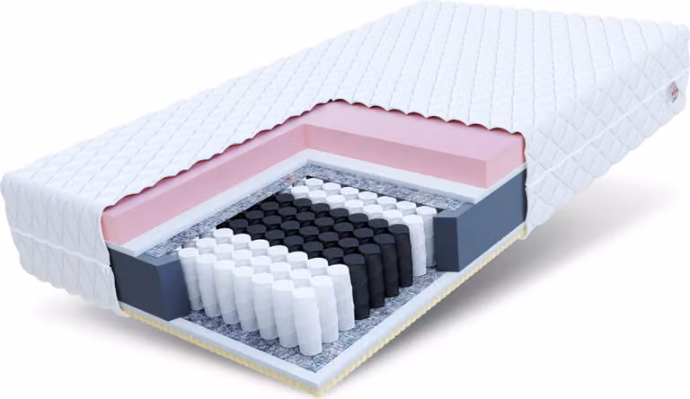 Materasso terapeutico DAVOS ALOE VERA 140x200 cm con strato in lattice da 28 cm