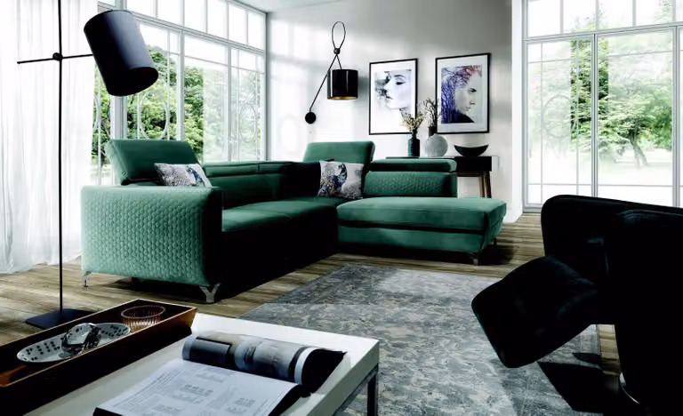 Moderne Ecksofa Couch Polster Garnitur Wohnlandschaft Sofa Couch Ecke Sitz