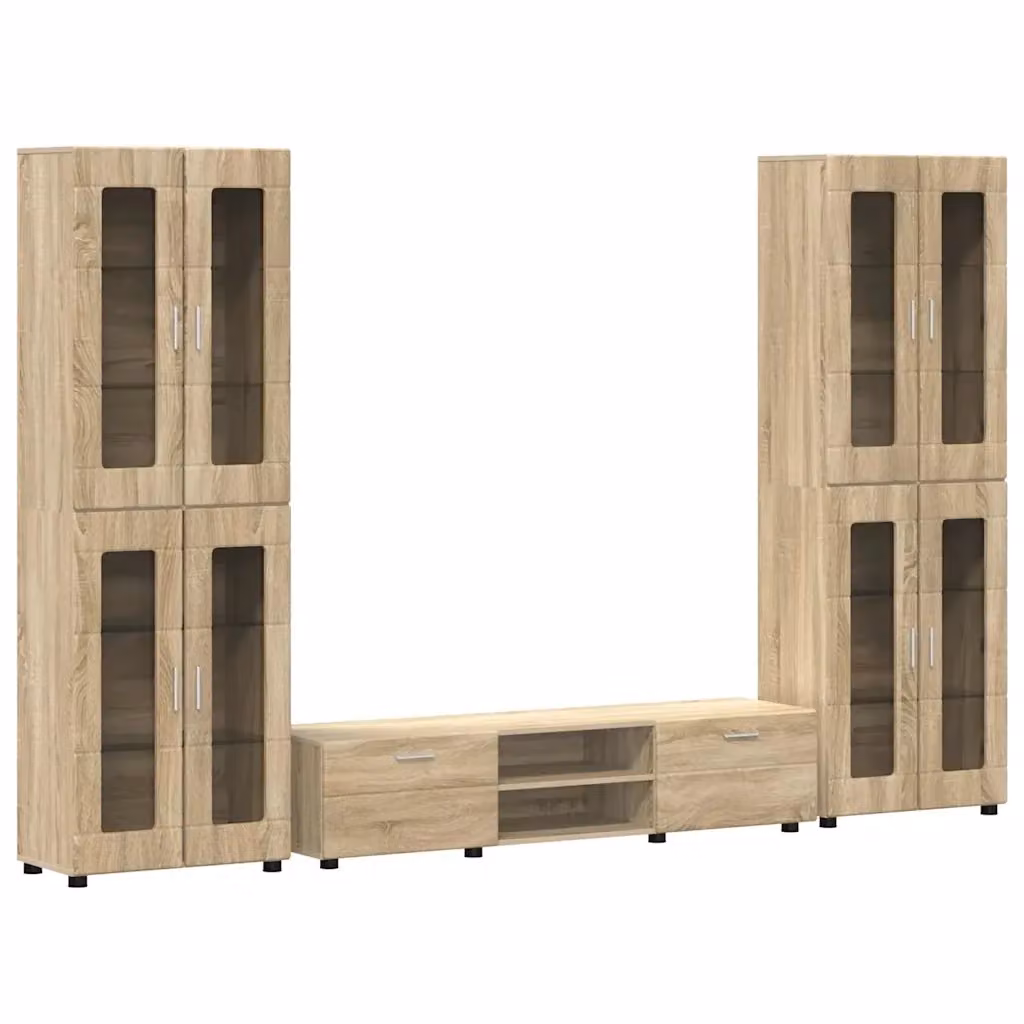 Set mobile TV vidaXL FLORIN in 3 pezzi, Rovere Sonoma, L/P/H: 150 x 39 x 30 cm – 2