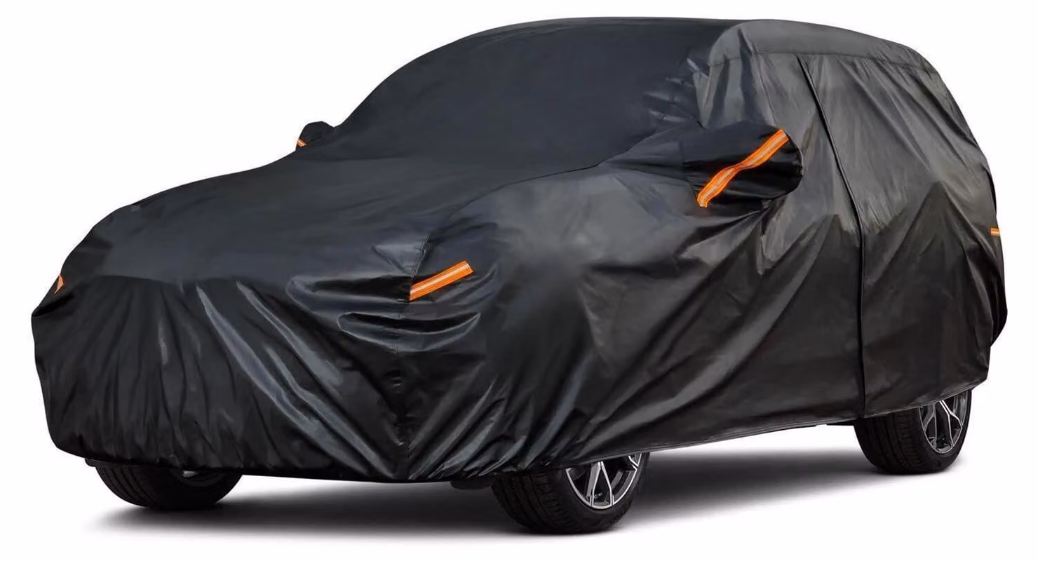 Copertura per auto a 7 strati, impermeabile e traspirante, per SUV, lunghezza 460-485 cm, colore nero