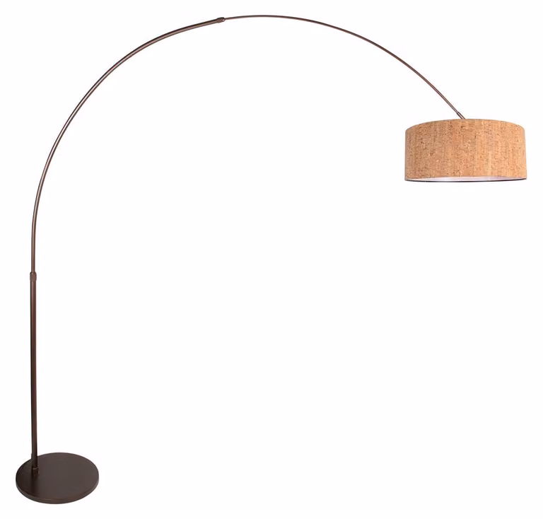 Lampada da terra - marrone - Sparkled Light - metallo tessile - Ø 45cm - E27 - 4754CA - Steinhauer