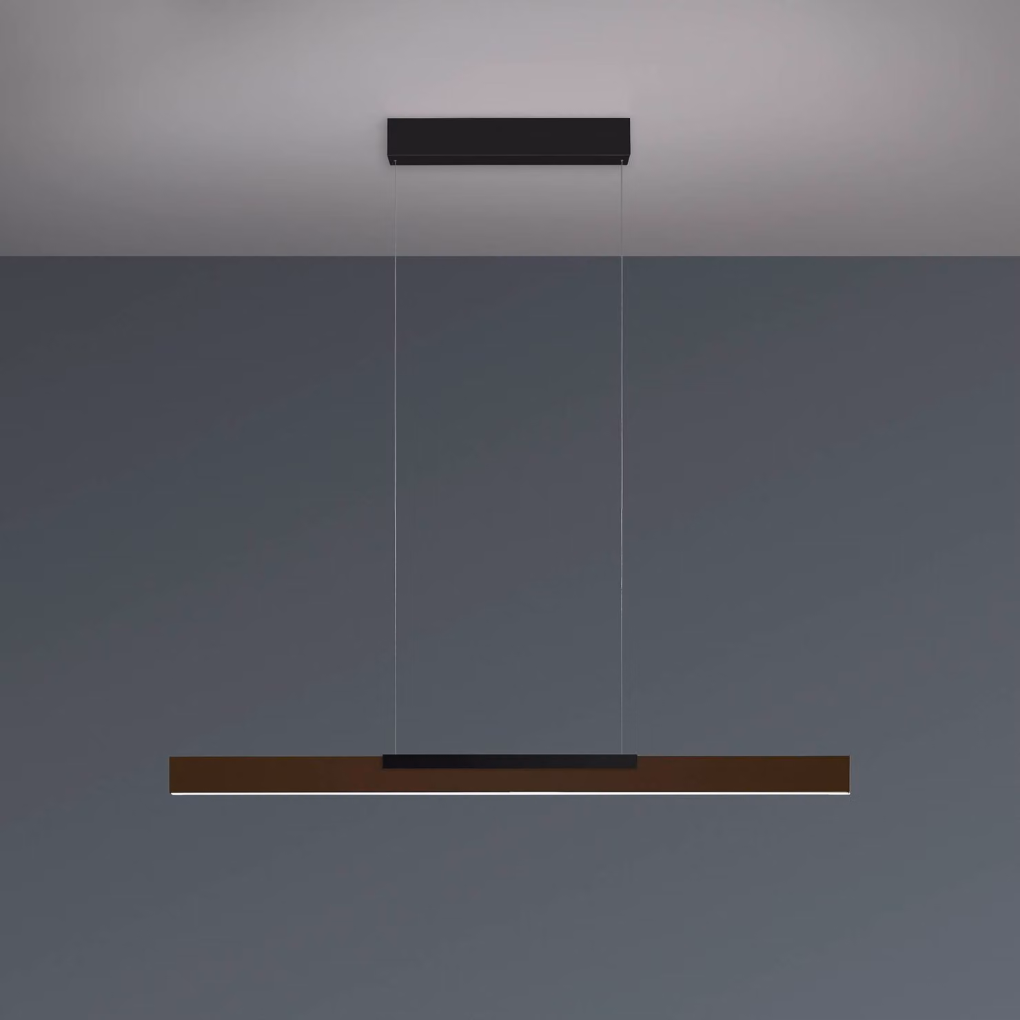 BOPP Lampada LED a sospensione Bopp Nano 2.0, lunghezza 100 cm, bronzo/nero dimmerabile, Bronzo / Ottone antico, Soggiorno / Sala da pranzo, Alluminio, Moderno