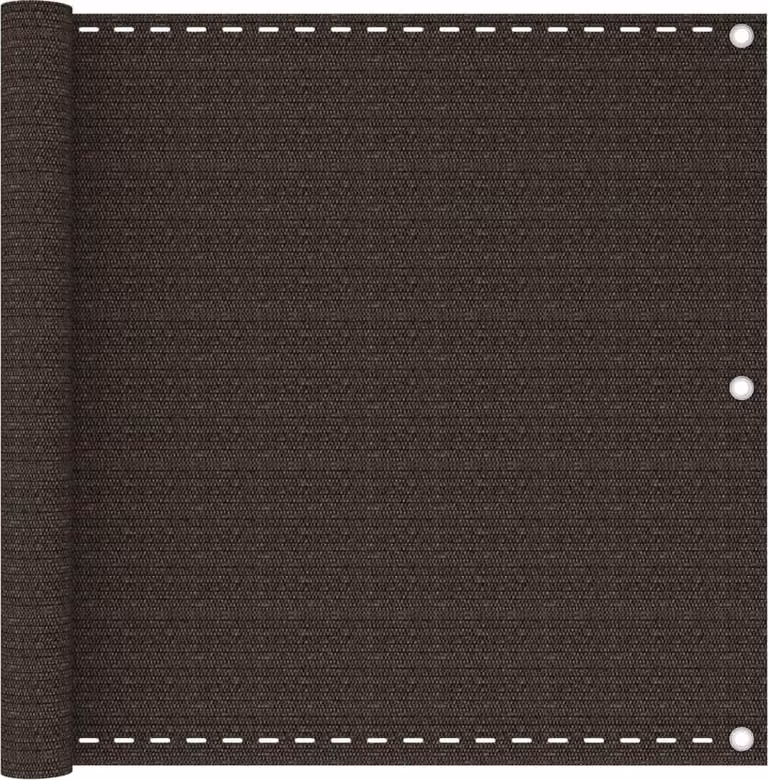 Telo per balcone in HDPE marrone, 90x500 cm