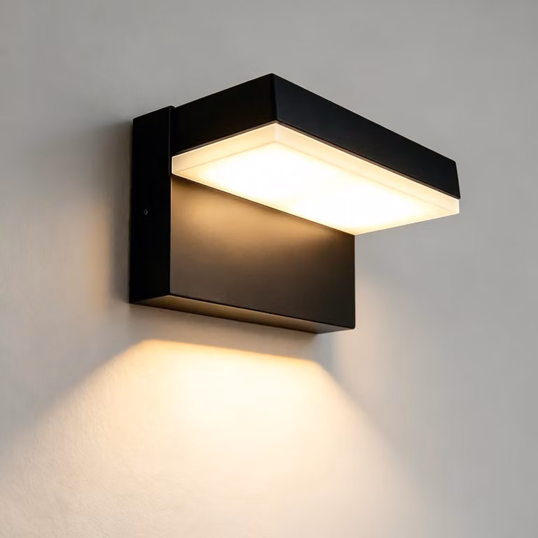 Lampada da parete esterna moderna - 12W LED - Alluminio nero - Grado di protezione IP65 (resistente all'acqua)