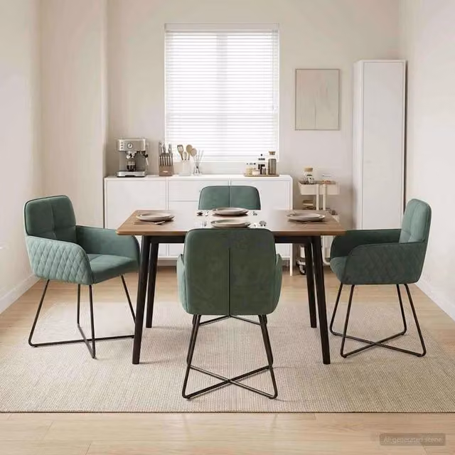 Sedie da pranzo 4 pz Velluto Verde Mare 59 x 56,5 x 86 cm 3428218