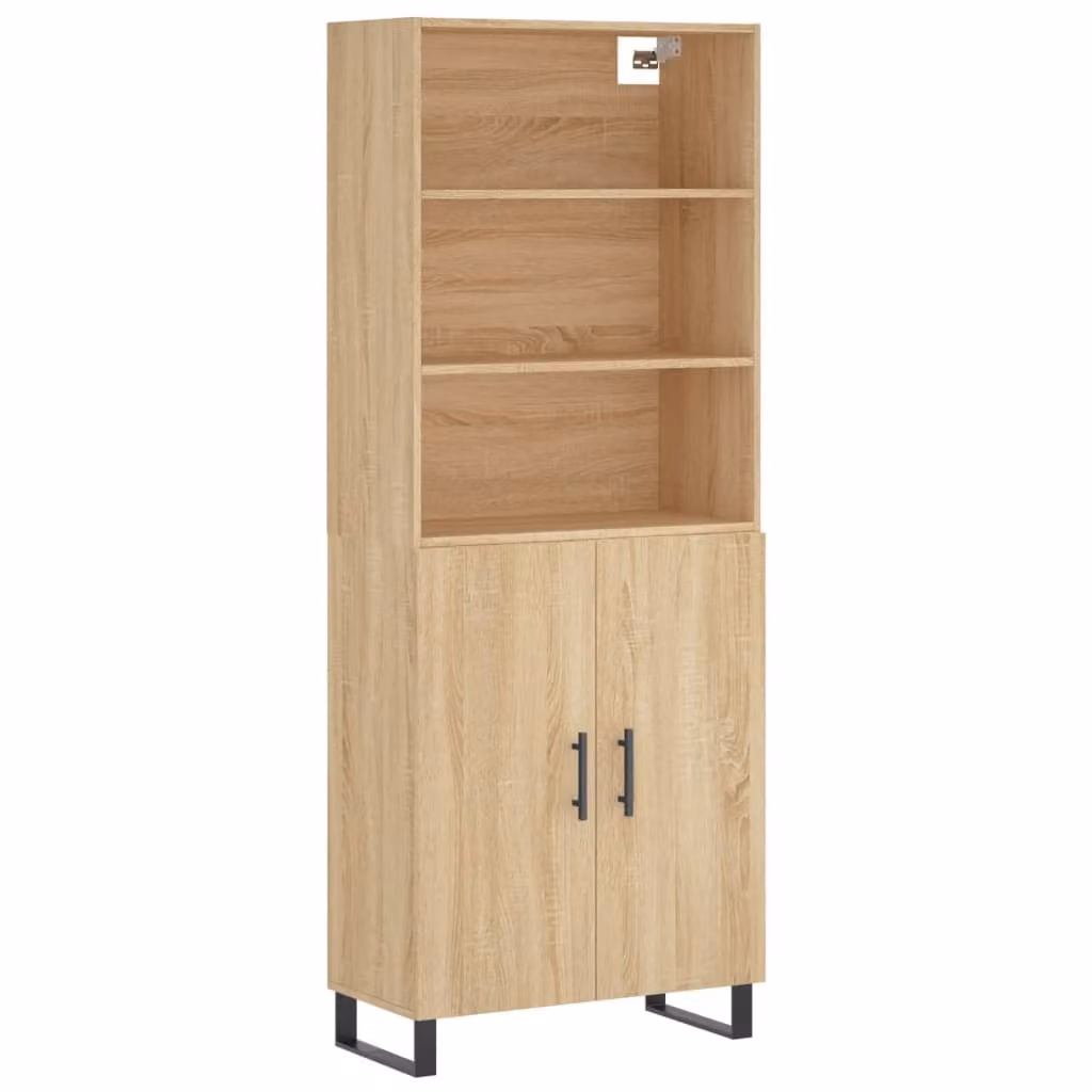 Credenza Rovere Sonoma 69,5x34x180 cm in Legno Multistrato