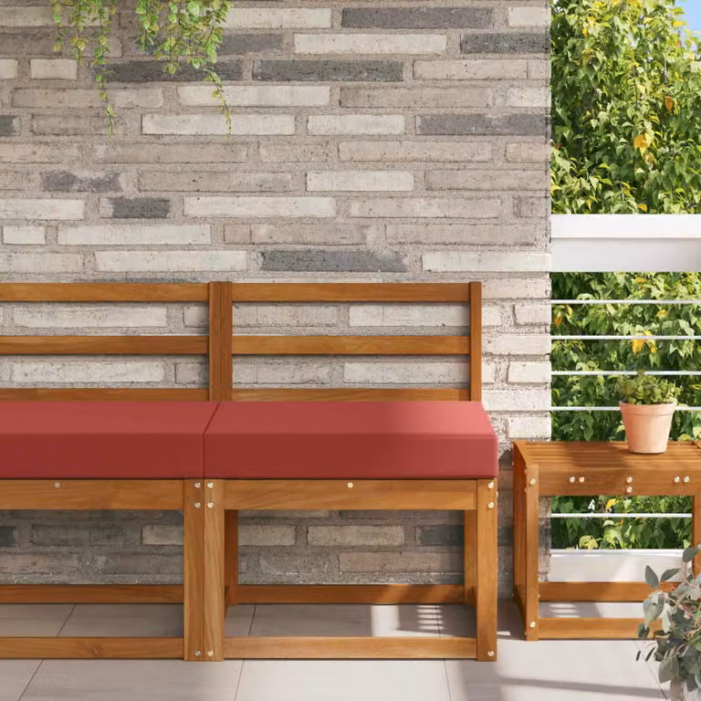 vidaXL Cuscino per divano da esterno in poliestere rosso, L 60 cm x P 60 cm x H 60 cm