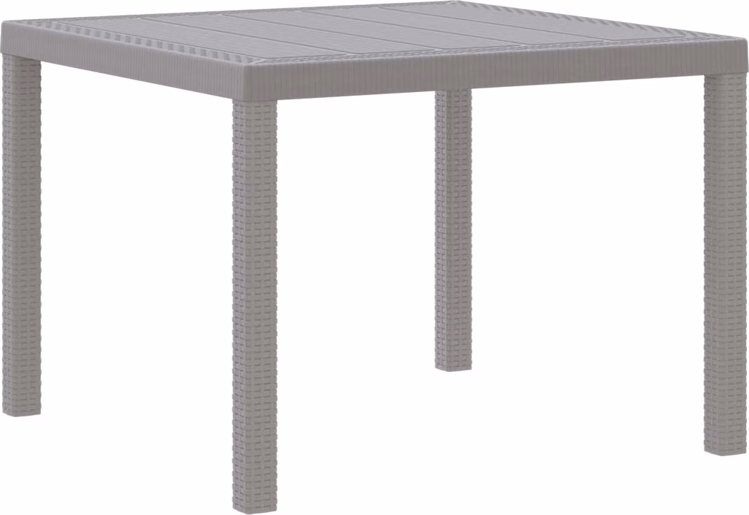 Tavolo da Giardino Grigio chiaro 100 x 100 x 73 cm polyrattan