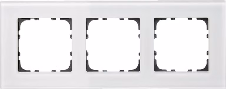 MDT KNX, cornice, tripla, vetro, bianca, 1 pz.