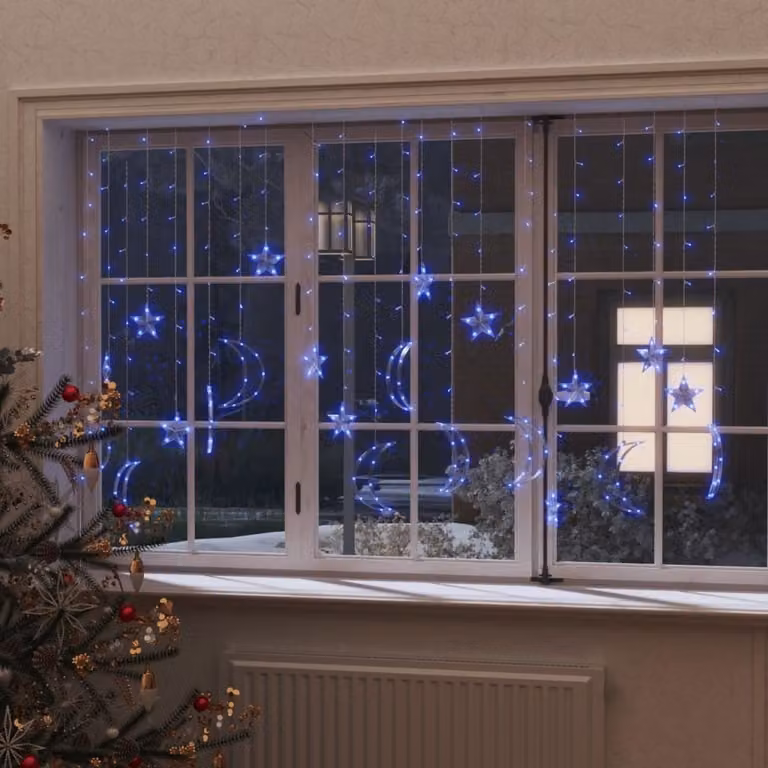 The Living Store luci fiabesche stella e luna telecomando 345 LED blu