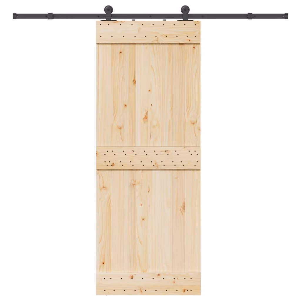 vidaXL Kit di Binari per Porte Scorrevoli in Acciaio Inox Nero Opaco