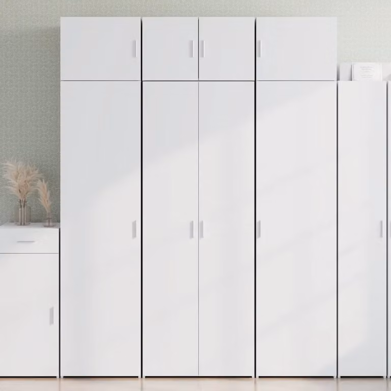 vidaXL Credenza Moderna Bianca in MDF da Appendere L: 70 cm, P: 42,5 cm, H: 185 cm
