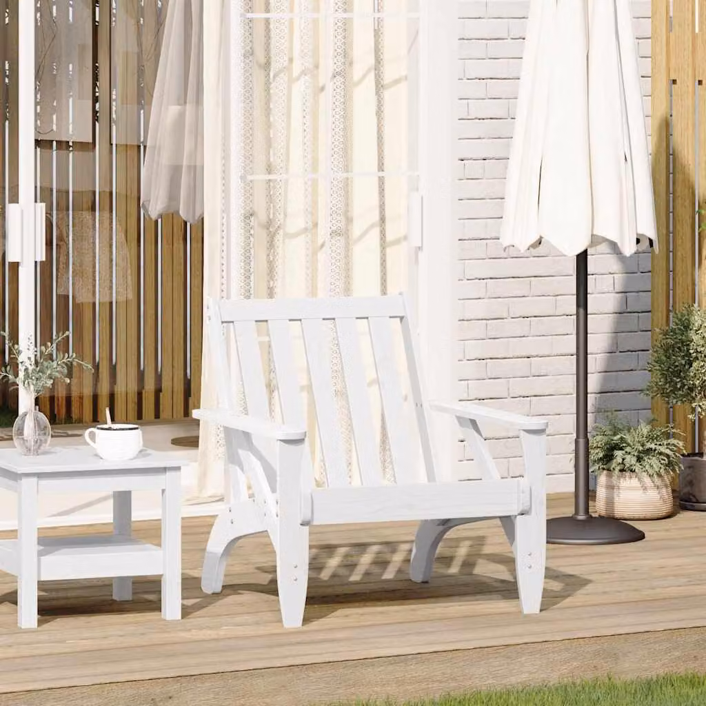 Sedia Adirondack da giardino vidaXL in legno di pino massello bianca